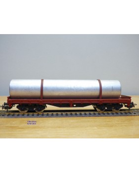ELECTROTREN 5124,  wagon plat chargé d' un tube métallique  RENFE   neuf  BO