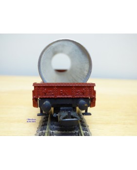 ELECTROTREN 5124,  wagon plat chargé d' un tube métallique  RENFE   neuf  BO