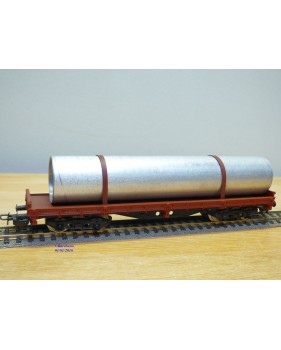 ELECTROTREN 5124,  wagon plat chargé d' un tube métallique  RENFE   neuf  BO