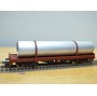 ELECTROTREN 5124,  wagon plat chargé d' un tube métallique  RENFE   neuf  BO