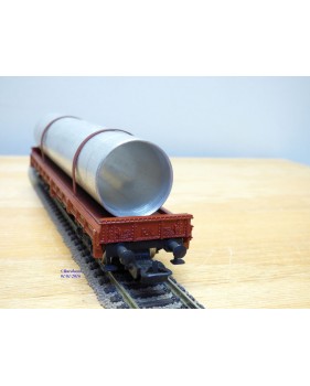 ELECTROTREN 5124,  wagon plat chargé d' un tube métallique  RENFE   neuf  BO