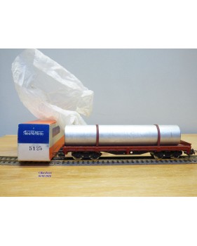 ELECTROTREN 5124,  wagon plat chargé d' un tube métallique  RENFE   neuf  BO