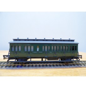 FLEISCHMANN 1406-1a, voiture ancienne à portières latérales à 2 essieux  2 / 3 Kl.   DB   BO