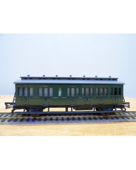 FLEISCHMANN 1406-1a, voiture ancienne à portières latérales à 2 essieux  2 / 3 Kl.   DB   BO