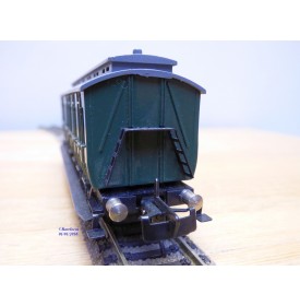FLEISCHMANN 1406-1a, voiture ancienne à portières latérales à 2 essieux  2 / 3 Kl.   DB   BO