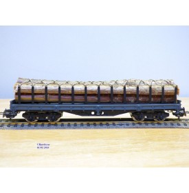 ELECTROTREN 5124,  wagon plat chargé de troncs d'arbre   RENFE   neuf   BO