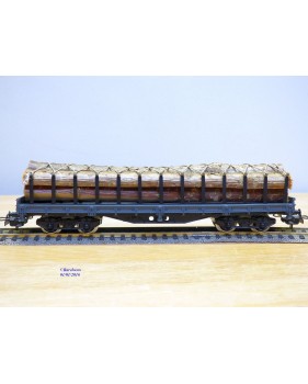 ELECTROTREN 5124,  wagon plat chargé de troncs d'arbre   RENFE   neuf   BO