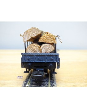 ELECTROTREN 5124,  wagon plat chargé de troncs d'arbre   RENFE   neuf   BO
