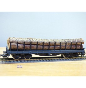 ELECTROTREN 5124,  wagon plat chargé de troncs d'arbre   RENFE   neuf   BO