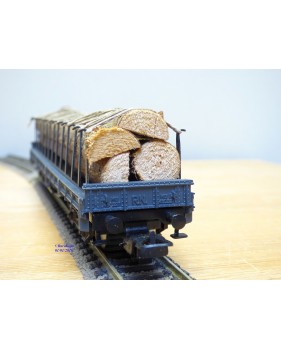 ELECTROTREN 5124,  wagon plat chargé de troncs d'arbre   RENFE   neuf   BO