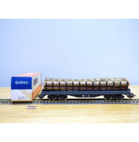 ELECTROTREN 5124,  wagon plat chargé de troncs d'arbre   RENFE   neuf   BO