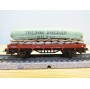 ELECTROTREN  1006, wagon plat chargé de sacs Toldos Roldan   RENFE   BO
