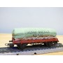 ELECTROTREN  1006, wagon plat chargé de sacs Toldos Roldan   RENFE   BO