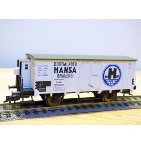 FLEISCHMANN 85 5865 K,  wagon couvert  à guérite  DORTMUNDER HANSA BRAUEREI  DR BO