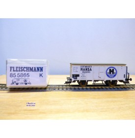 FLEISCHMANN 85 5865 K,  wagon couvert  à guérite  DORTMUNDER HANSA BRAUEREI  DR BO