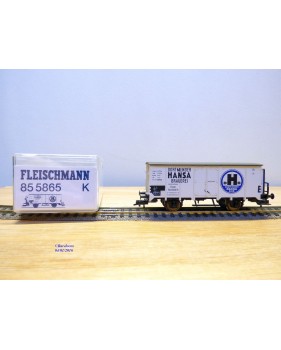 FLEISCHMANN 85 5865 K,  wagon couvert  à guérite  DORTMUNDER HANSA BRAUEREI  DR BO