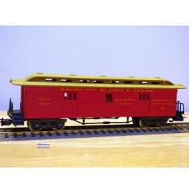 RIVAROSSI  2995,  fourgon ( baggage) ancien Kansas City Saint Louis & Chicago   BO