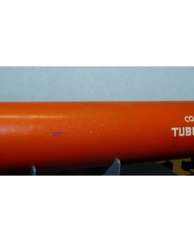 ELECTROTREN  2001 couplage 2 wagons plats avec tube TUBOS y FORJAS  S.A. Bilboa RENFE BO