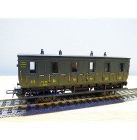 ELEC TRAINS  4P3 , voiture ancienne 3 ème classe  Dames seules  type C 6    N°: 3014  PLM   BO