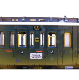   FLEISCHMANN 5087, voiture ancienne à portières latérales  type Gas 14801 3 Kl.  DR  neuf   BO