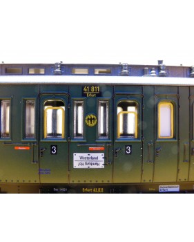   FLEISCHMANN 5087, voiture ancienne à portières latérales  type Gas 14801 3 Kl.  DR  neuf   BO