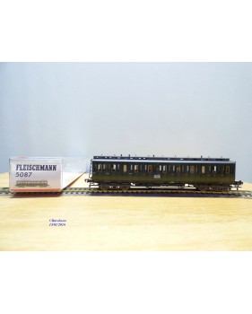   FLEISCHMANN 5087, voiture ancienne à portières latérales  type Gas 14801 3 Kl.  DR  neuf   BO