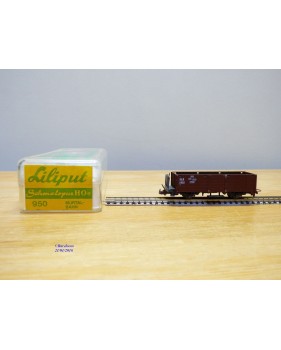 LILIPUT ancien 201 wagon plat chargé de 4 conteneurs ( cadres)  NS  BO