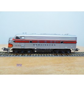 FLEISCHMANN 1343,  loco diesel  EMD  ( General Motors ) F7  unité A  BURLINGTON   BO
