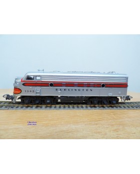 FLEISCHMANN 1343,  loco diesel  EMD  ( General Motors ) F7  unité A  BURLINGTON   BO