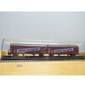 RÖWA 2304 wagon plat chargé de 2 conteneurs LESAGE  DB BO 