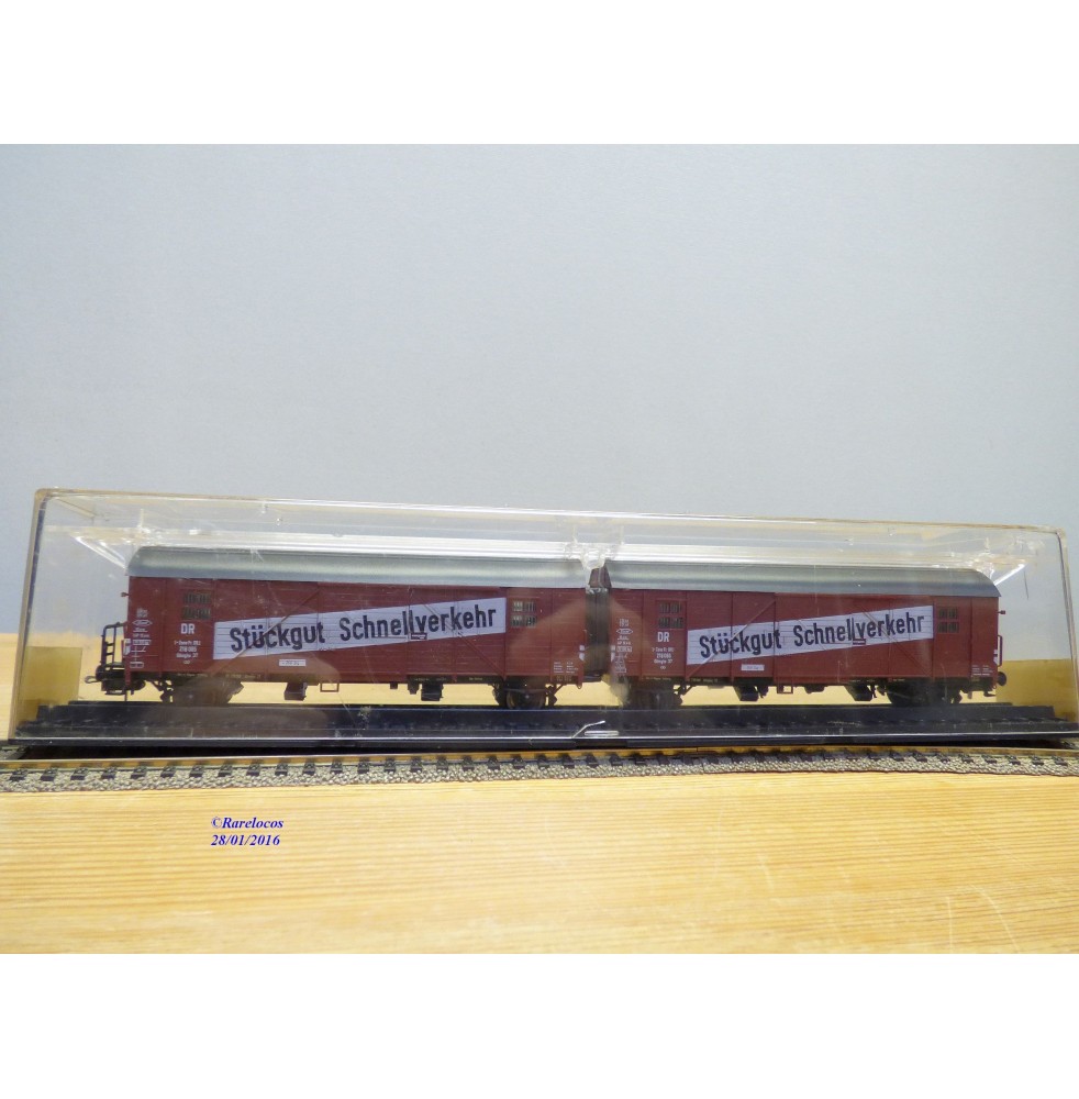 RÖWA 2304 wagon plat chargé de 2 conteneurs LESAGE  DB BO 