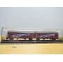RÖWA 2304 wagon plat chargé de 2 conteneurs LESAGE  DB BO 
