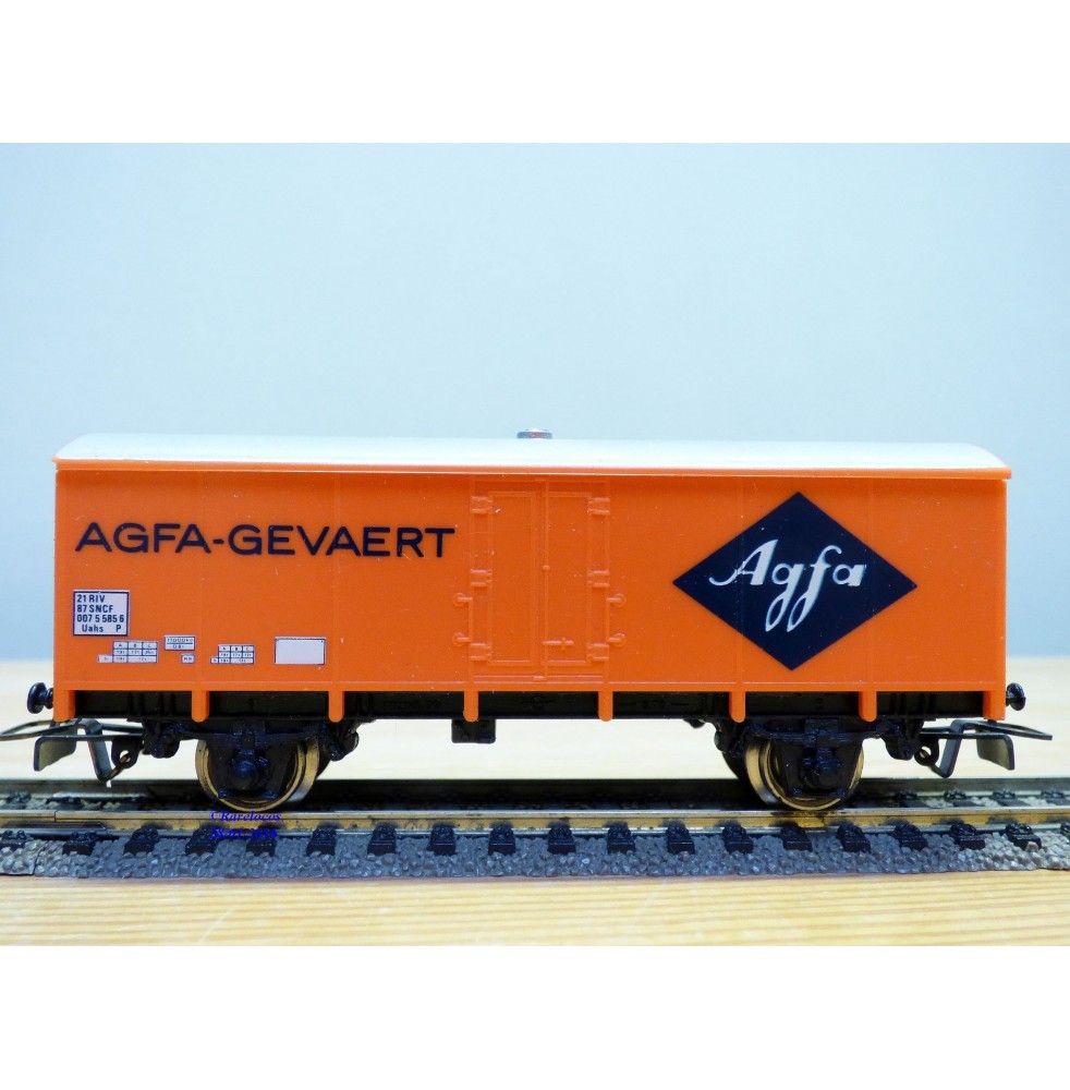 JOUEF 6267, wagon couvert à 2 essieux  type Uahs   AGFA  GEVAERT SNCF  BO