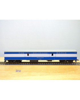 RIVAROSSI  2755  AHM  6557-31,  fourgon à bagages ( smooth side baggage)  N°  703  Colorado Eagle  Missouri Pacific  neuf   BO