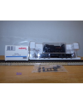 Märklin  4866,  wagon plat  type SSyms Köln  chargé d' un camion KAELBLE  Jumbo  DRG    neuf    BO 