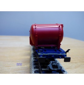 Märklin 47672, wagon plat porte conteneurs  Lbgjs 598 et conteneurs citernes K+E  DBneuf   BO