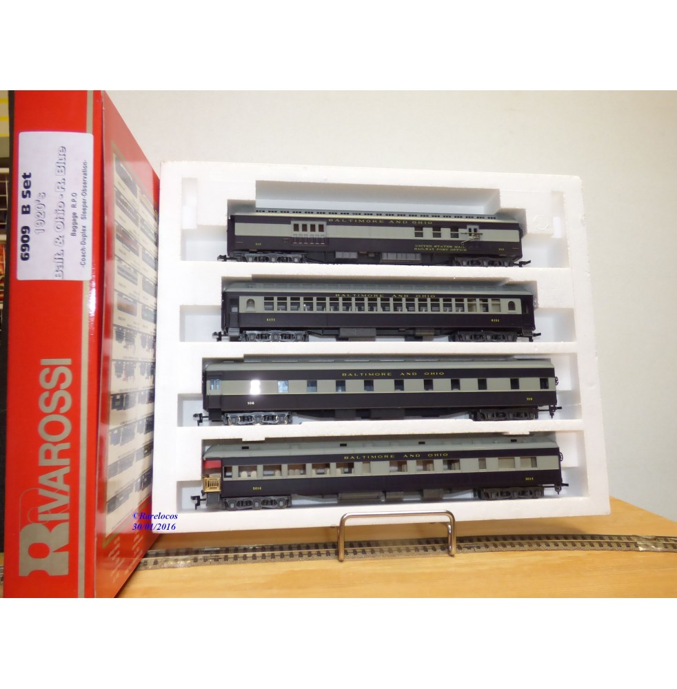 RIVAROSSI "véro" 6909 set B, coffret 4 voitures heavyweight  Baltimore and Ohio  B&O  neuf  BO
