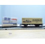 Märklin 95704 / 4481,  wagon plat porte conteneurs 60 Jahre Märklin Tischbahn  DB  BO