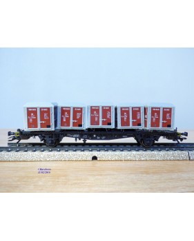 Märklin métal 4617 Wagon surbaissé EVS DB BO