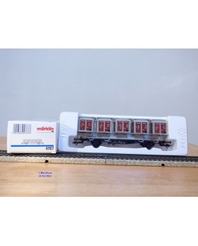 Märklin métal 4617 Wagon surbaissé EVS DB BO
