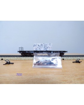 Märklin  48663,  wagon plat  type Sammp 705 Köln  chargé d'un bloc de granit véritable  DB   neuf    BO 