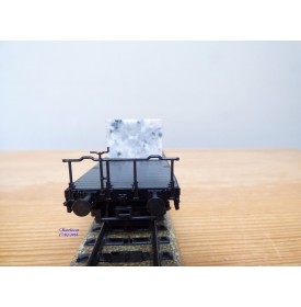 Märklin  48663,  wagon plat  type Sammp 705 Köln  chargé d'un bloc de granit véritable  DB   neuf    BO 