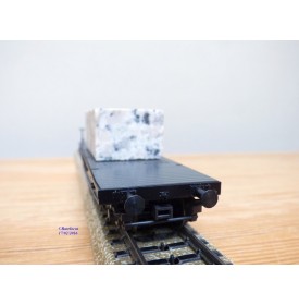 Märklin  48663,  wagon plat  type Sammp 705 Köln  chargé d'un bloc de granit véritable  DB   neuf    BO 