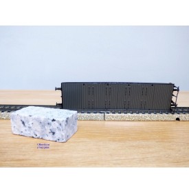 Märklin  48663,  wagon plat  type Sammp 705 Köln  chargé d'un bloc de granit véritable  DB   neuf    BO 