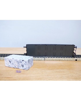 Märklin  48663,  wagon plat  type Sammp 705 Köln  chargé d'un bloc de granit véritable  DB   neuf    BO 