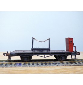 FLEISCHMANN 1483,  wagon plat à plmate forme pivotante ( Drehschemelwagen ) à guérite  DB  BO
