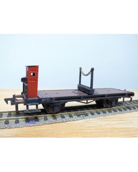 FLEISCHMANN 1483,  wagon plat à plmate forme pivotante ( Drehschemelwagen ) à guérite  DB  BO