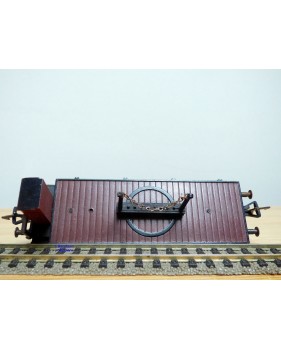FLEISCHMANN 1483,  wagon plat à plmate forme pivotante ( Drehschemelwagen ) à guérite  DB  BO