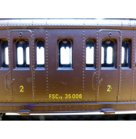 RIVAROSSI  2505, voiture ancienne à portière latérale type Ciy  2 Cl.  FS   neuf  BO