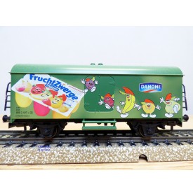 Märklin  Hobby  44177,  wagon couvert réfrigérant  Ichqrs 377  Fruchtzwerge  DANONE  DB  Neuf   BO